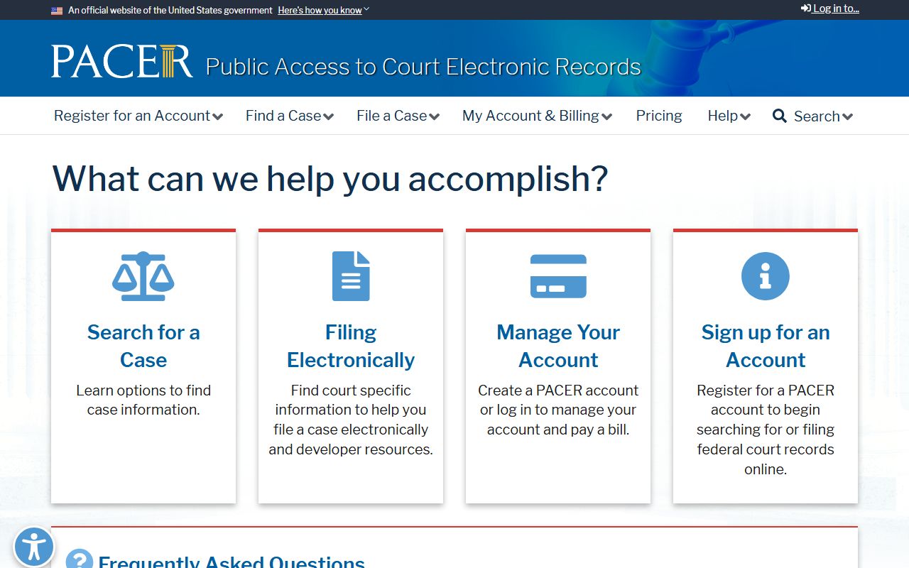 Grundy County court dockets PACER federal case access