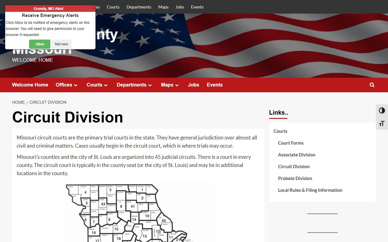 Grundy County Circuit Court records Circuit Division page