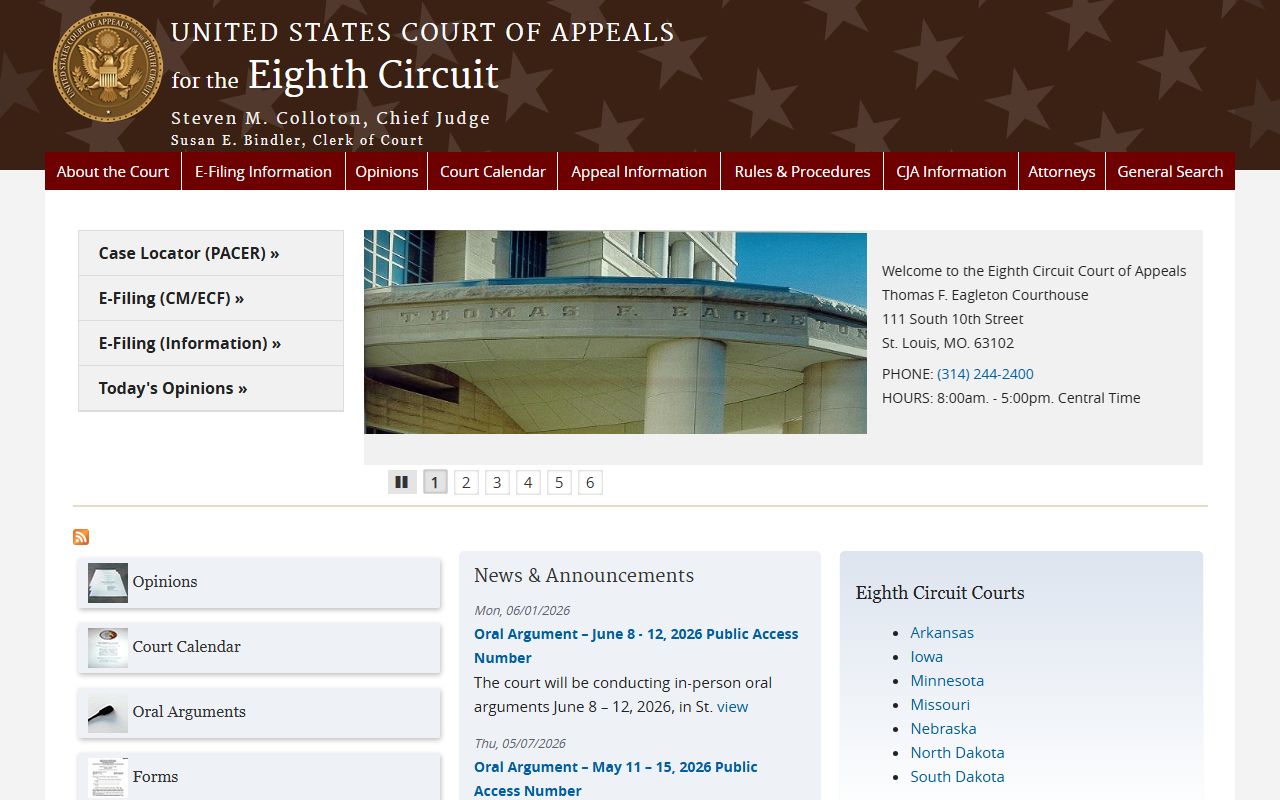 Grundy County Circuit Court records Eighth Circuit federal appeals